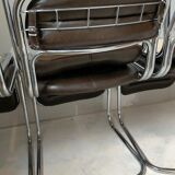 6 desgin chairs, chrome foot