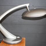 Metallic grey desk lamp FASE