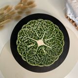 Cabbage plate in green slip