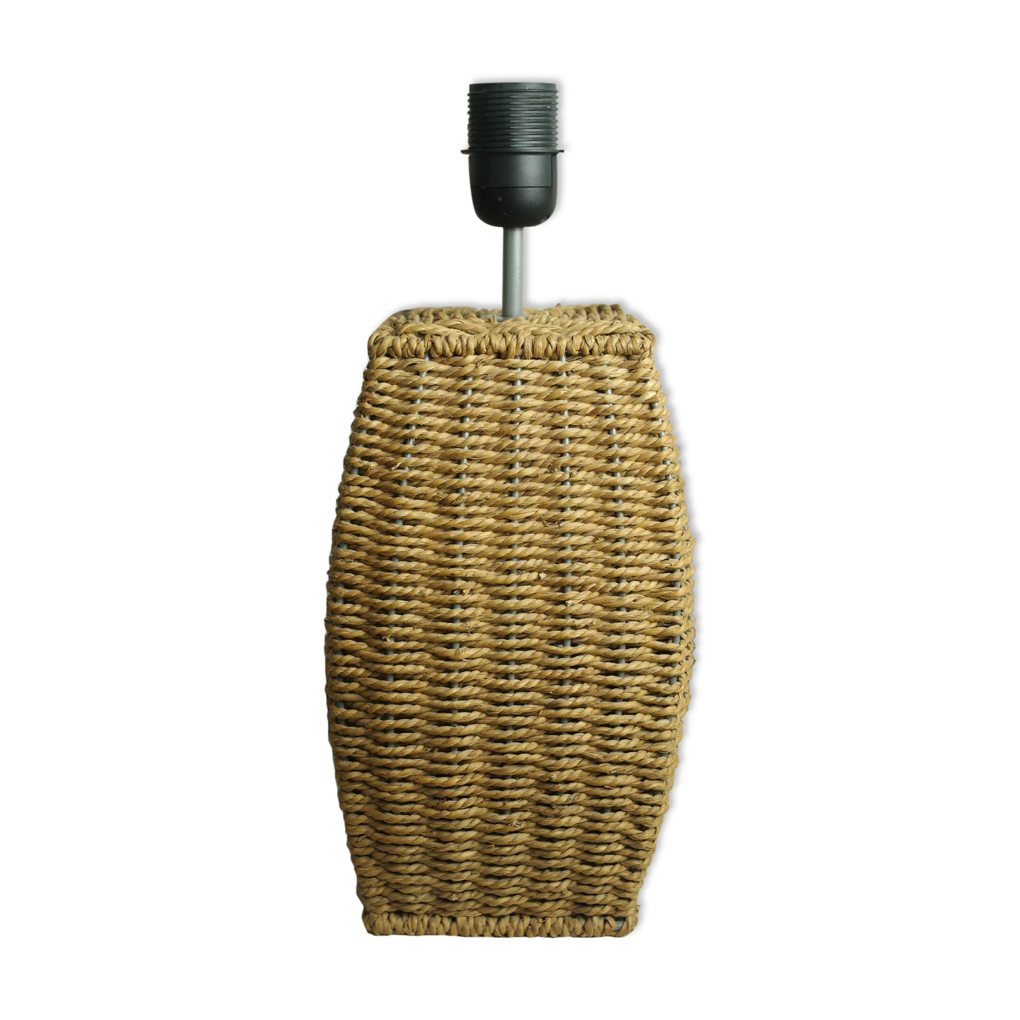 Vintage twisted natural rattan lamp foot