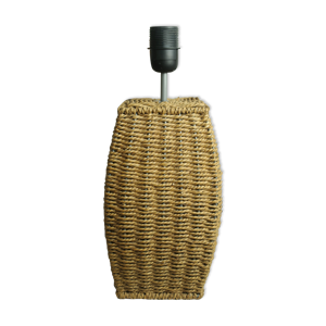 Pied de lampe en rotin naturel