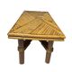 Vintage bamboo and rattan step stool