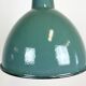 Lampe industrielle d’usine en émail vert années 1960
