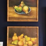 Pair of pear canvases