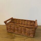 Panier rangement rotin rectangulaire