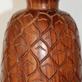 Pineapple wooden lamp with fabric shade 650mm