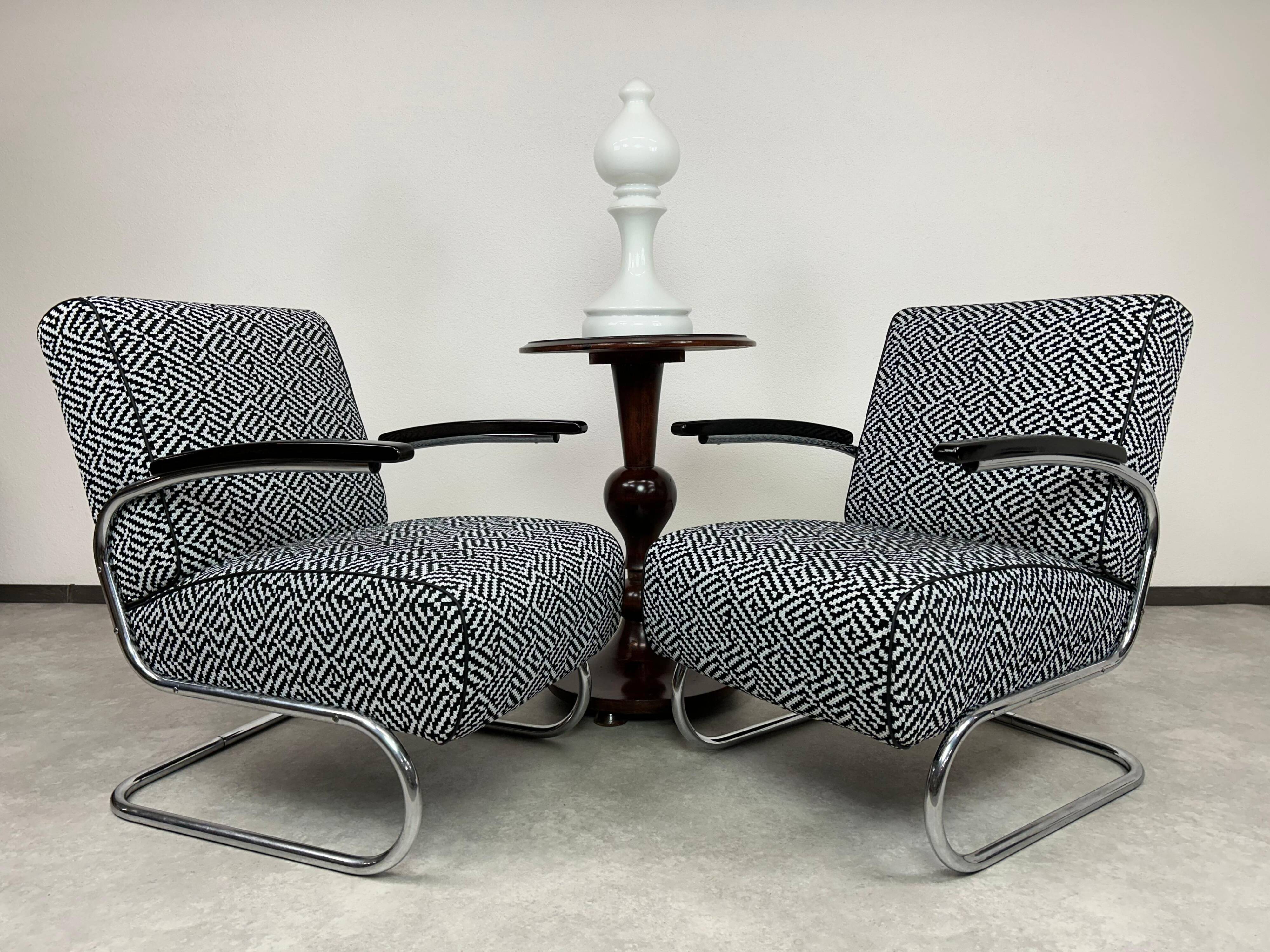 Bauhaus armchairs Fa Slezák Fn 24 / Thonet S 411