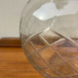 Chiseled glass ball vase