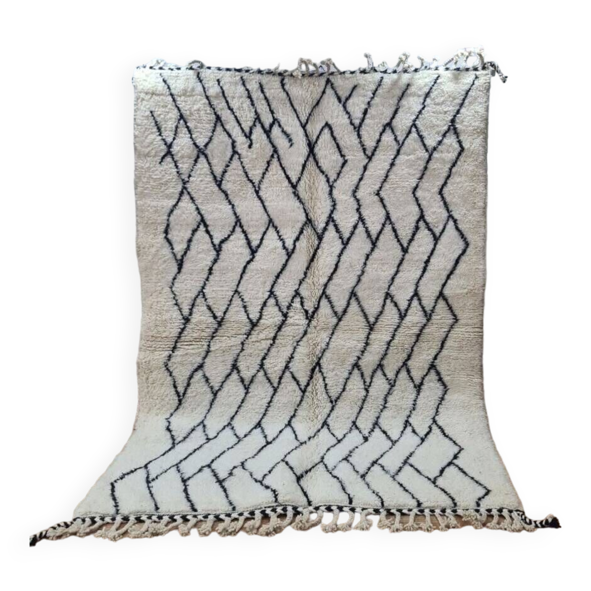 Handmade wool Berber rug 250x150 cm