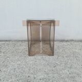 Bedside side table, plexiglass end table Vintage 1970 space age