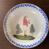 Old earthenware soup plate