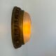 Vintage brass and sandblasted glass wall lamp, France 1940