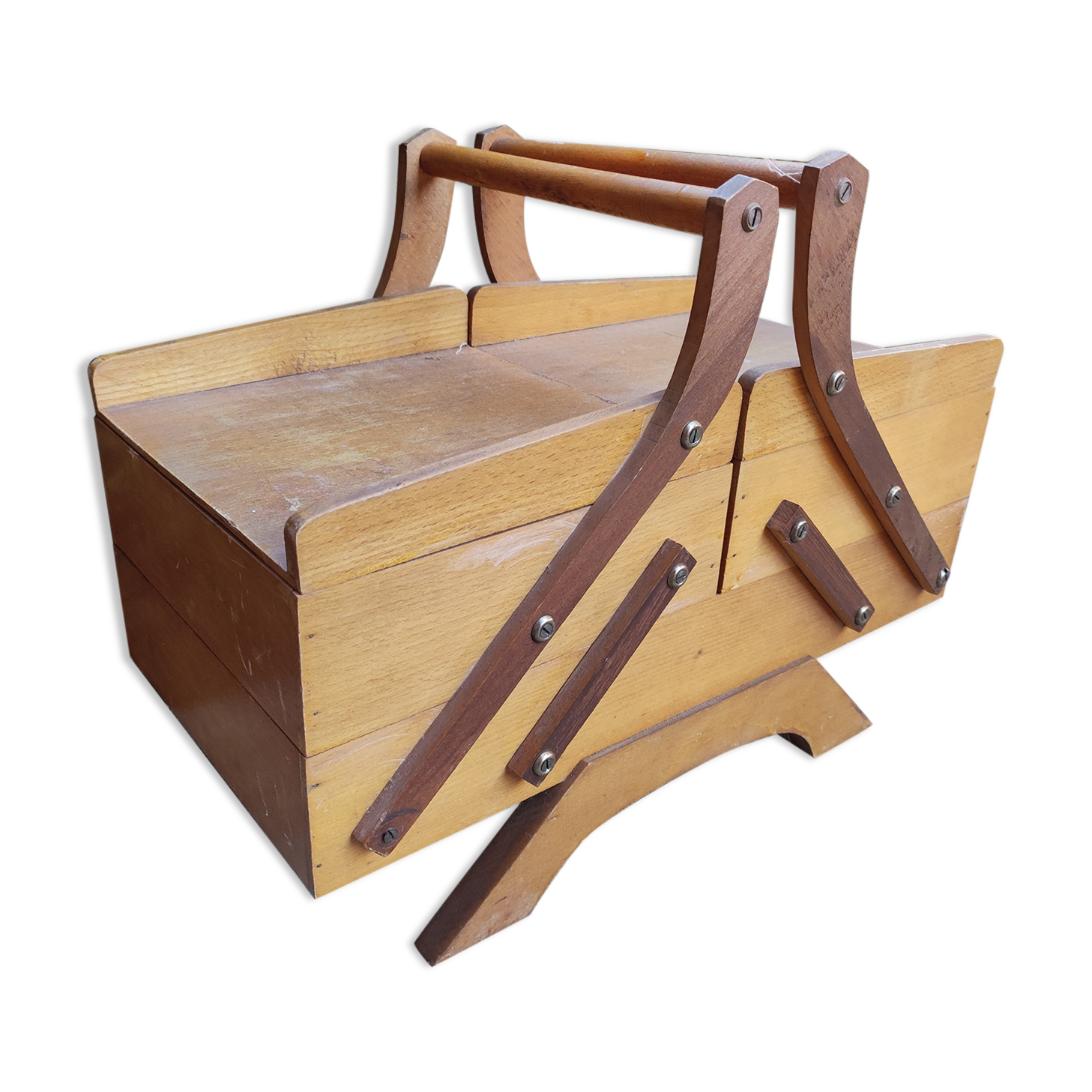 Sewing table, box wood vintage Scandinavian design