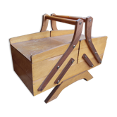 Travailleuse, boîte à couture bois design scandinave vintage
