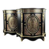 Pair of Boulle Marquetry Furniture Cabinets, Napoleon III Period