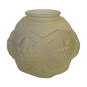 Vase boule en verre compresse depoli