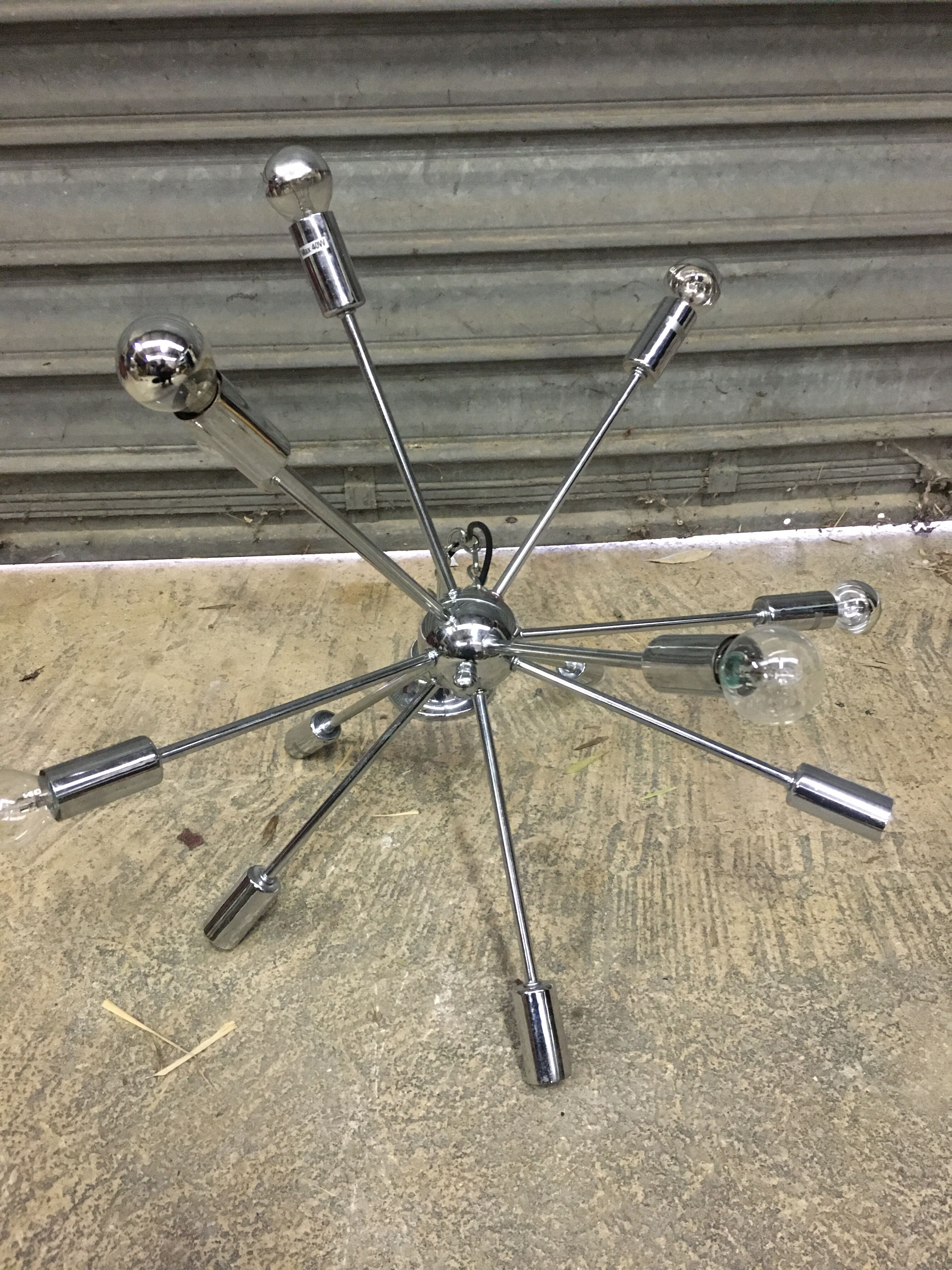 Sputnik design chandelier 1970