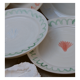 Assiette coquillage artisanale rouge