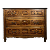 Louis XV period chest of drawers in noble wood marquetry circa 1750