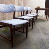 4 restored Scandinavian rosewood chairs