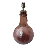Pied de lampe en verre bullé