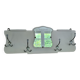 Coat hooks 4 aluminum hooks wall-mounted coat rack mirror vintage art deco old off-white