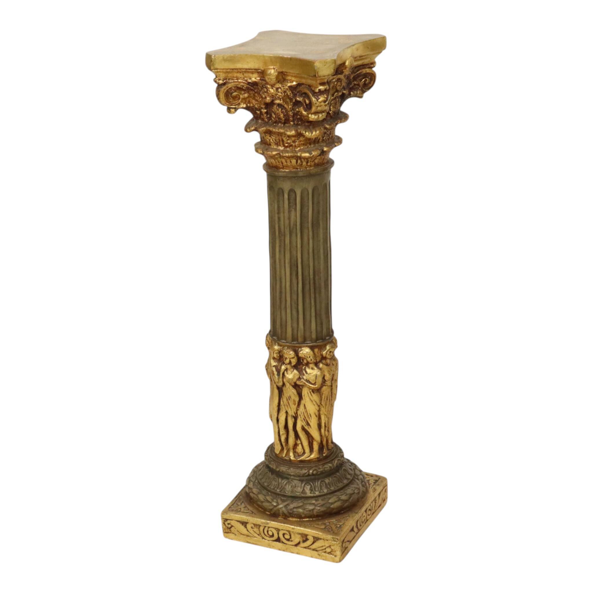 Classical Gold Column Resin Pillar Baroque Style 20th Century