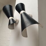 Elegant wall lamps by Stilnovo, anno 1950s (set of 2)