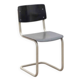 Chaise Pagholz en S ébène et blanc