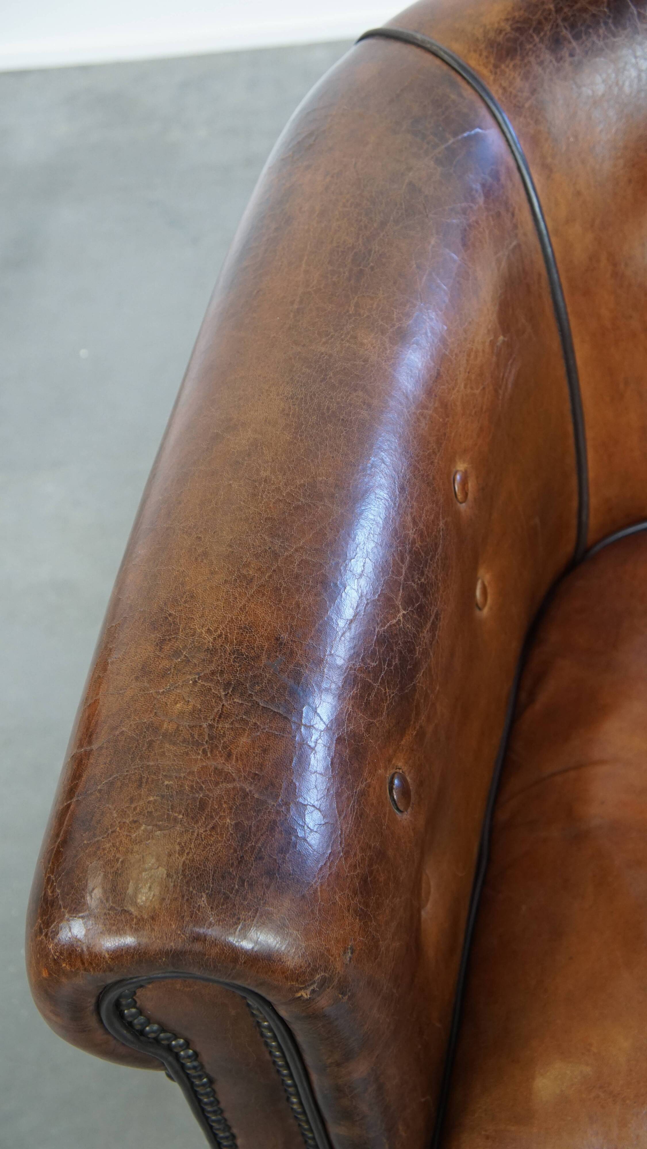 Sheepskin Leather Club Chair