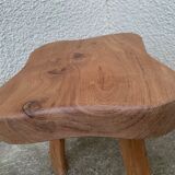 Vintage solid elm tripod stool 1960