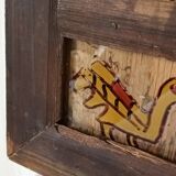 Miroir en bois peint main vintage