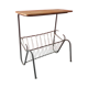 Wood and scoubidou magazine rack