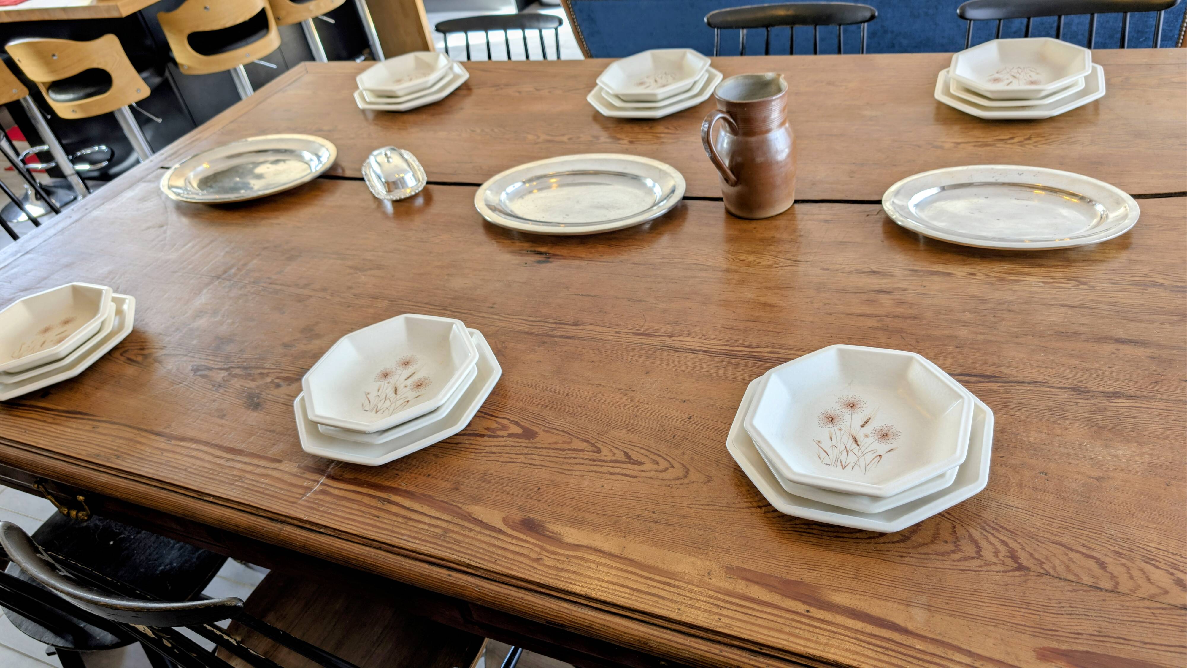 Tiffany table service – 21 pieces – Vintage plates with a floral design