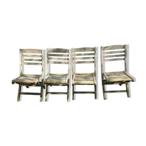 4 chaises pliantes en