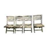 4 chaises pliantes en teck