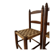 Child's chair made of wood and rope