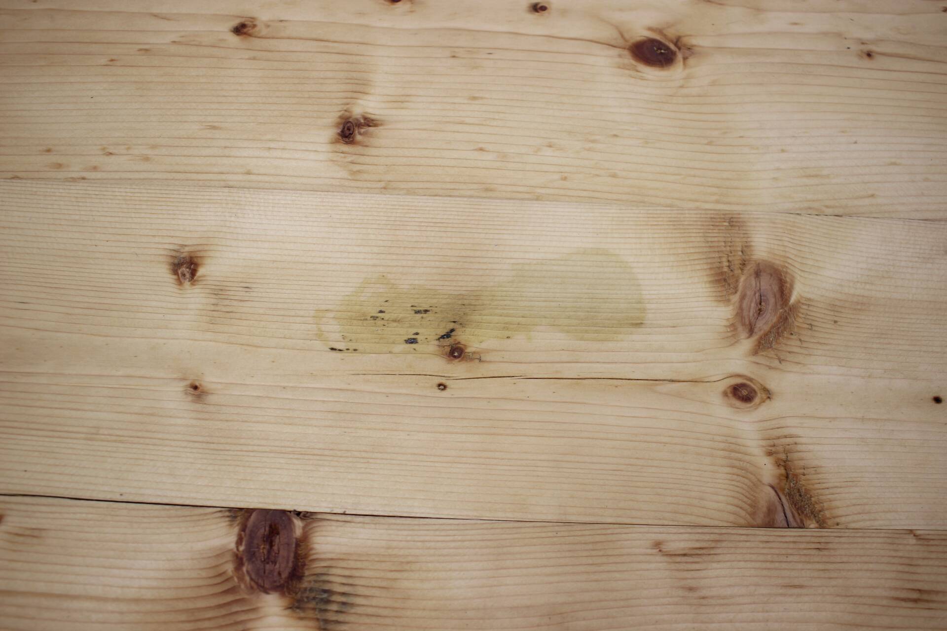 1950s Patinated Pine Tree Wooden Table, Czechoslovakia