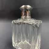 Art Deco crystal bottle with solid silver Minerva frame
