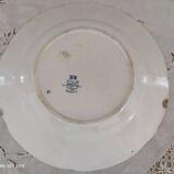 Round dish 2 in old earthenware from Longwy Lorrain model