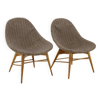 Paire de chaises en hêtre des années 1970, Tchécoslovaquie
