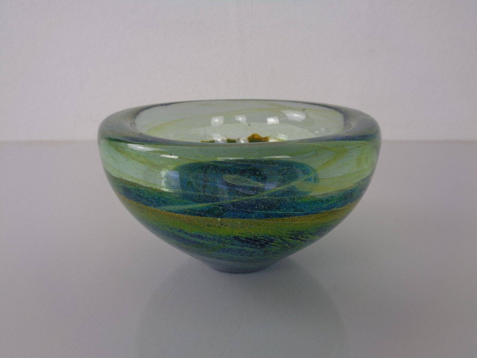 Maltese glass ashtray from Mdina, 1960s