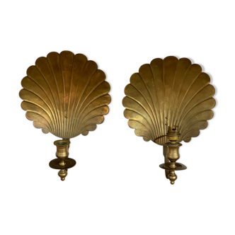 Pair of shell sconces