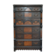 Victorian Wellington chest in figured elm by R Crosby & Son with 160 seal impressions.