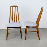 Set of 6 eva vintage chairs in Teak Niels Koefoe Hornslet Midcentury 60s