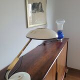 Lampe Ferdinand Solere avec son réflecteur bleu, années 50