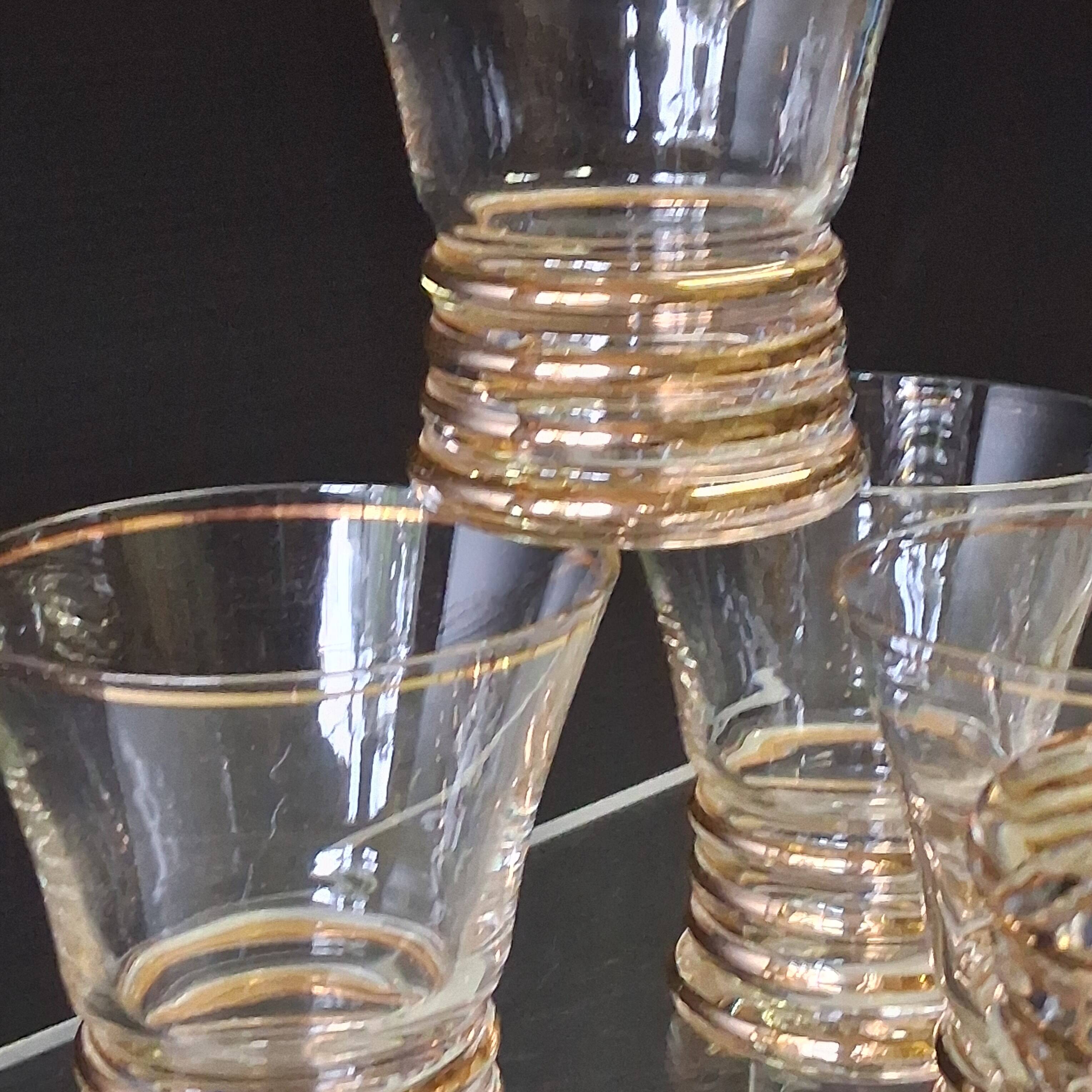 6 antique water glasses in good condition