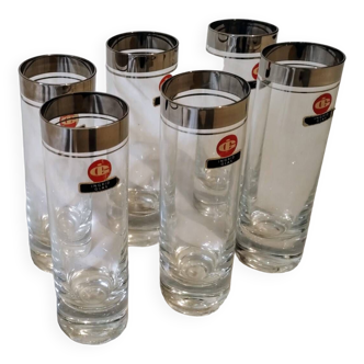 Set of 6 ingrid glas crystal champagne glasses