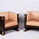 Art Nouveau Mahogany Armchairs from J. Hoffmann, Austria, 1910s, Set of 2
