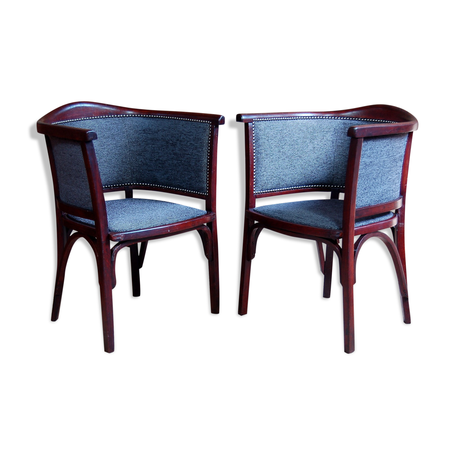 Paire de fauteuil bistrot Baumann 1930